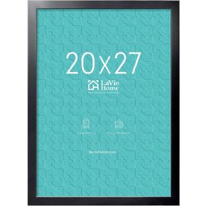 LaVie Home 20x27 Picture Frame Black, Puzzles Frame for Wall Decoration, Classic Black Minimalist Style Suitable for Decorating Houses, Offices, Hotels, Puzzles Posters Photos or Artwork, 1 Pack