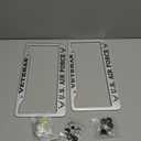 2Pcs for U.S. Air Force License Plate Frames  Silver Aluminum License Plate for Veteran United States Air Force Veteran USAF License Plate Holder