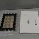 5x7 Inch Black Scalloped Picture Frame Cute Wavy Edge Wooden Wave Scallop Photo Frame for Desktop Display Home Decor Family Friends Wedding Graduation Gifts