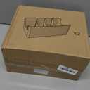 Acrylic Belt Organizer - 2 Pack with Adjustable 4 Compartments & Stackable Design, Clear Storage for Closet and Drawer Organization