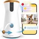 Furbo 360 Dog Camera [Subscription Required] Unlock w/Paid Plan: Home Security & Dog Safety Alerts, Rotating Pet Treat Toss w/ 2-Way Speaker, Smart Cam w/Phone App (Low Risk, 3mo Min. Cancel Anytime)
