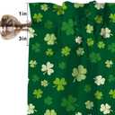Nialnant St Patricks Day Kitchen Valances for Windows 54" W x 18" L, Green Clover Window Valances for Living Room, Rod Pocket Curtain Valance for Bathroom