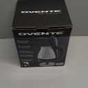 OVENTE Electric Kettle, 1.5L Borosilicate Glass Countertop Water Heater and Boiler for Coffee or Tea, BPA-Free, Auto Shut-Off, Boil-Dry Protection, Removable and Washable Spout Filter, Black KG83B (1.6 Quarts)