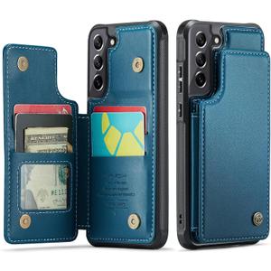 Vinich for Samsung Galaxy S21 FE Wallet Case with Card Holder, RFID Blocking Credit Slots Kickstand Shockproof Phone Cover Fit for Galaxy S21 FE 6.4" Blue