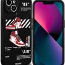 Cool Phone Case for iPhone 14 Plus Case for Boys Men Aesthetic Basketball Drop-Resistant Sport Sneaker Street Design Shockproof Designer Cases Compatible with iPhone 14 Plus Case Black