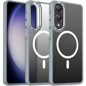 MALEWOLF Magnetic Case for Samsung Galaxy S25 Edge, Slim Translucent Cover