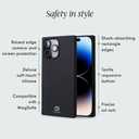 Cocomii - Rectangle Case Compatible with iPhone 16 Pro - Compatible with MagSafe, Soft Touch Silicone, Microfiber Lining, Magnetic Phone Case for iPhone 16 Pro 6.3 inch, Black