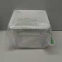 2 Pieces Square Food Storage Containers Polycarbonate Clear food Container with Lid Commercial Storage with Graduations for Commercial Kitchen Dough Marinating Meat(White,6 Qt)