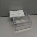 Uniclife 6.2" x 4.7" x 4" Acrylic Donation Box Ballot Box with Slot Plastic Tip Jar Suggestion Boxes with Lock and Sign Holder Storage Container for Fundraising Voting Charity Tip Collection Box