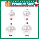 48 Pcs Christmas Rainbow Decorations - Transparent Fillable DIY Hanging Balls, 4 Sizes for Xmas Tree Home Party Decor