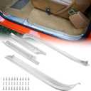 ATRACYPART Door Sill Protector Kit LH & RH, Compatible with 1973–1977 Chevy GMC C/K Series Pickup, Aluminum Door Edge Guard Scratch Protector Interior Trim Accessory, 4PCS