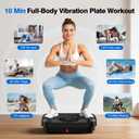 Vibration Plate Exercise Machine, 450Lbs Capacity 199 Speeds Vibrating Plate for Lymphatic Drainage, 200W Weight Loss Shake Platform, Silent Mode & Dimmable Screen for Women Men