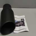 LCGP Exhaust Tip 3.5" Inlet 5" Outlet 12" Long, Bolt On Design, Stainless Steel, Black Powder Coated, Rolled Angle Cut, Tailpipe Tip