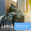 Reli. 40 to 45 Trash Bags Heavy Duty | 50 Trash Bags | Super Sizeable for Serious Garbage Cleanup (Black)