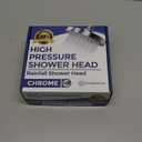 High Pressure Shower Head, 6 Inch Rainfall Shower Head, 2.5 GPM High Flow Fixed Showerhead, Anti-Clog Silicone Nozzles, Adjustable Angle, Easy Install, Chrome Finish