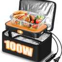 Portable Oven - 100W Fast Heating Food Warmer, 3-in-1 Electric Lunch Box & Lunch Warmer 12V/24V/110V - Mini Personal Microwave Oven for Car, Truck Driver, Office, Travel & Outdoor Use, Large