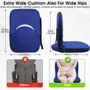 Stadium Seats Cushion for Bleachers with Strong Back Support, Folding Bleacher Seat with 20In Wide Cushion, 4LBS Lightweight, 6 Reclining Positions, Multifunctional Floor Chair for Indoor or Outdoor, 28.9*20*3 in 20*17.3*16.9in