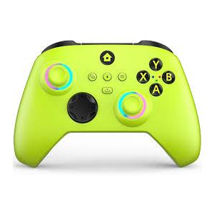 W&O Wireless Controller for With Xbox One, Xbox Series X/S, Xbox One X/S, PC, With RGB LED Light, Mappable Buttons, With 2.4GHZ Wireless Adapter Gamepad (Electric Volt)
