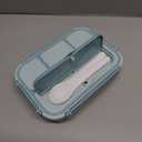 Bento Box Adult Lunch Box, 100% Leak-Proof Bento Lunch Box for Adults with 3 Compartments, Food-Grade PP Adult Bento Box, Microwave & Dishwasher Safe Blackish Green