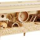Wooden Hamster Cage with Acrylic Board Base, 39.4"