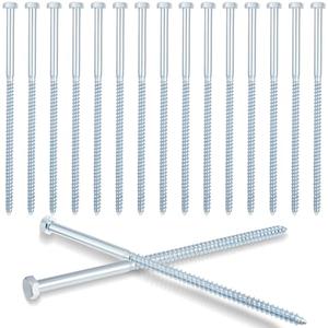Tandefio 15 Packs Lag Bolt Screws 1/2" X 12" Galvanized Hex Head Lag Bolts for Wood