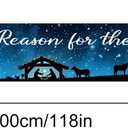 2 x Jesus Is the Reason for the Season Nativity Banner 11819.68 inch Christian Holiday Decoration Backdrop for Church Religious Event Home Outdoor Fence Wall Display Faith Photo Background (Three Kings Day Banner#003)