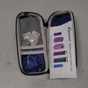 Insulin Cooler Travel Case, Portable Temperature Display Medicine Travel Cooler, Diabetes Case with 2 Reusable Ice Packs TSA Approved for Diabetic Supplies Patent Pending(Black)