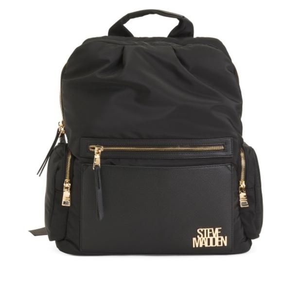 STEVE MADDEN Puffy Backpack With Double Compartments And Pouch 