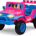 Barbie - 12V Kids Ride-On with Rechargeable Battery, LED Headlights, Press-Button Start, Durable Wheels, Forward & Reverse Drive, Contoured Seat, 21.26 inches x 37.4 inches x 10.82 inches