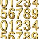 20 PCS Gold Mailbox Numbers, Self Adhesive Door Number Stickers for Office Apartment Hotel RoomLuxury Style, Glittering.(2.75" - Pack of 20, Brass)