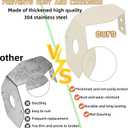 Watermelon Light Bracket Mirror Turn Signal Mounting Bracket Anti-Glare Angled Turn Signal Holder 304 Stainless Steel 2 PCS Bracket with 6 Screws and Bolts (No LED Light)