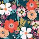 HAOKHOME Floral Peel and Stick Wallpaper Boho Green/Yellow/Red Renter Friendly Self Adhesive Contact Paper for Home Bedroom Kitchen Decor 17.3in x 32.8ft