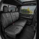 for Ford F150 Seat Covers 2015-2023 2024 2025 2026,Full Set Leather Waterproof Black Trucks Pickup Seat Covers Custom Fit for Ford F150 Accessories,Car Seat Cover for SuperCrew/CrewCab(XL,XLT)