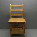 ECR4Kids Three Rung Ladderback Chair with Storage, 14in Seat Height, Classroom Seating, Honey, 2-Pack