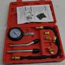 Professional Petrol Engine Compression Tester Kit Set for Automotives and Motorcycles (Red)