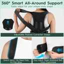 Back Brace Posture Corrector For Men and Women - Bionic System Posture Correctors, Adjustable Full Brace, Shoulder Back Straightener, Neck, Upper And Lower Back Pain Relief L-1 (Black, L)