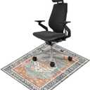 Vicwe Office Chair Mat for Hardwood Floor & Tile Floor,36"X 48" Heavy Duty Desk Chair Mat, Under Desk Rug for Rolling Computer Chair,Anti Slip,Low Pile Carpet Floor Protector (Orange-blue)