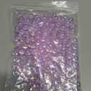 Tingoons  10mm Acrylic Round Beads Clear AB Colors Bubble Spacer Beads Loose Craft Beads for DIY Jewelry Making Bracelet Necklace Earring Ornament Wind Chimes Key Chains(Light Purple AB)