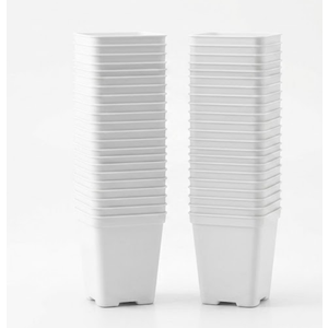Yampahpa Nursery Pots for Plants, 4 inch Plant Pots, 60 Pack, White