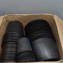 225 Pack 5 Gallon Nursery Pots Bulk Set 5/4/3/2/1 Gal Black Plastic Plant Pots with Drainage Holes, Plant Labels, Mini Shovels, Large Flower Containers for Tomatoes Roses Indoor Outdoor