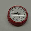 Bernhard Products Retro Wall Clock 9.5 Inch Red Kitchen 50's Vintage Design Round Silent Non Ticking Battery Operated Quality Quartz Clock (Candy Apple Red)