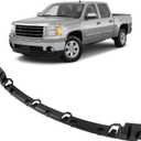 ALMULOO Front Bumper Bracket Compatible with 2007-2013 GMC Sierra 1500 Hybrid XFE Denali SL SLE SLT WT Replacement for 15246822 GM1065108 Plastic Black