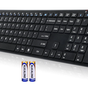 Wireless Keyboard2.4G USB Ultra Slim Quiet Full Size Matte PC Computer Keyboard,19 Multimedia Keys,Number Pad,Plug&Play,LagFree Ergo,Long Battery Life for Desktop,Laptop,Smart TV,MAC,Windows,QWERTY