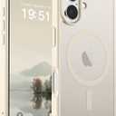 SUPFINE Magnetic for iPhone 17 Case (Compatible with MagSafe)(Military Grade Drop Protection) Translucent Matte Shockproof with Anti-Fingerprint Phone Cover, Antique White