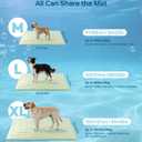 Cooling Mat for Dogs, 48" x 28" Self-Cooling Dog Bed with Arc-Chill Technology 3.0(QMAX>0.5), Non-Slip Washable Pet Cooling Pad for Large Dogs, Indoor Outdoor Floor Mat - Green