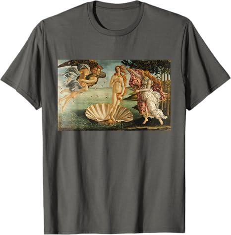The Birth of Venus Painting by Sandro Botticelli T-Shirt, M