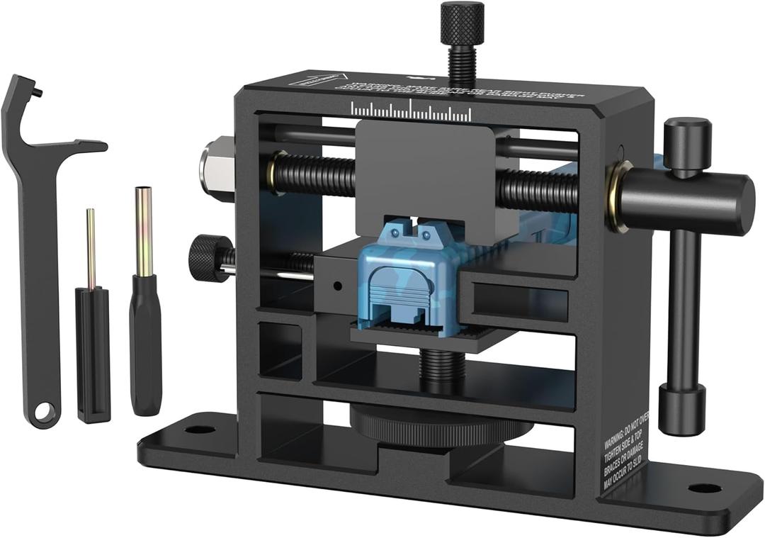 SporGain Sight Pusher Tool with Tool Kit, Sight Pusher Heavy Duty for Handguns Front Rear Sight Removal Adjustment, Sight Pusher Tool with Adjustable Base, Compatible with Square Slides (Black)