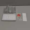 Clear Acrylic Sign Holder 4X6 with Silver Borders Display Stand, Double Sided Acrylic Picture Frames Plastic Sign Holder for Wedding Table Numbers Menu Holder (6 Pack)