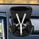 3 x BOXOB Car Doll Seat, Cute Car Air Vent Decoration Seat Fun and Functional Doll Chair Couch Sofa Fashionable Ornaments for Display Accessories (Black)