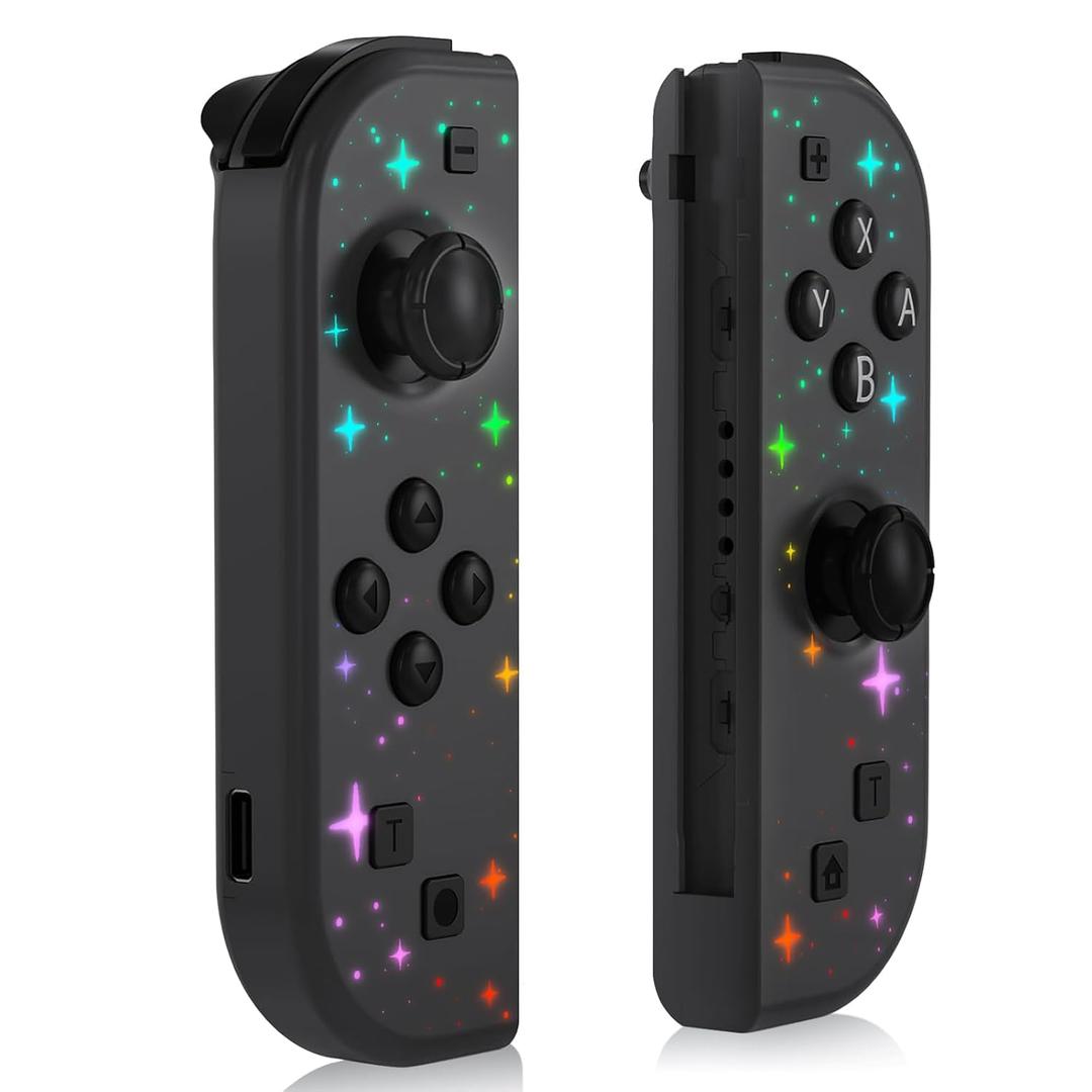 Fliresy Replacement for Switch Controller, Switch Wireless Controllers Compatible with Switch/Lite/OLED, Support Dual Vibration/6-Axis Gyro/Motion Control/Screenshot/Wake-Up-Starry